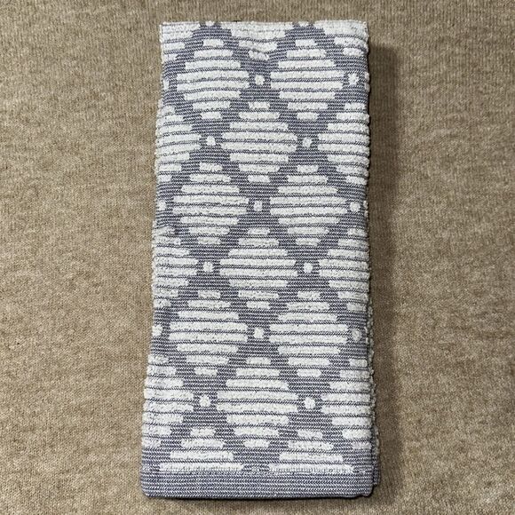 CUISINART Bearing Sea Gray White Bleach Friendly Cotton Tea Kitchen Towels 2 pk - Picture 5 of 8